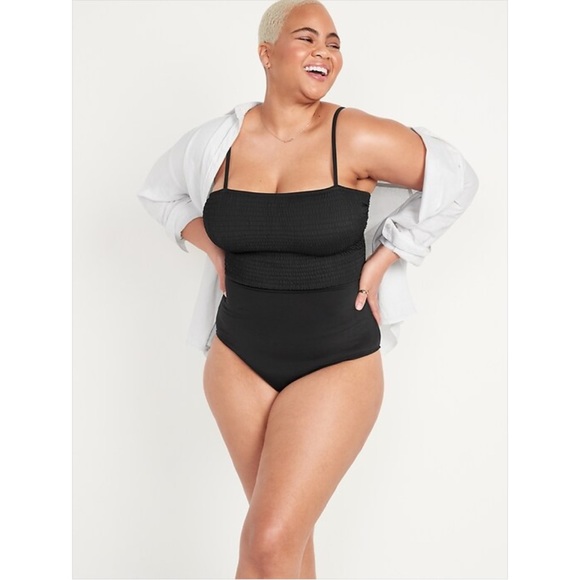 Old Navy Other - NWT Old Navy Smocked Bandeau One-Piece Swimsuit